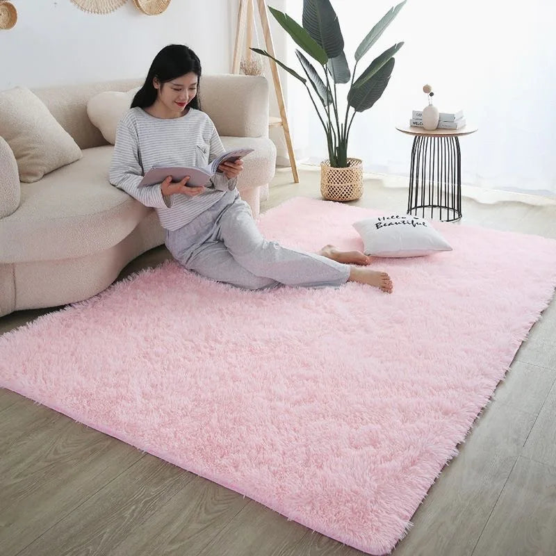 Navak Carpet Furry Carpet Living Room Mat Modern Bedroom Nordic Style Decoration Carpet Large Size Black Gray White Non Slip Children's Rugs