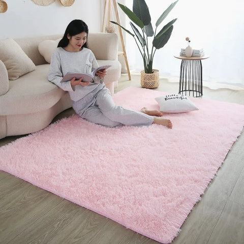 Navak Carpet Furry Carpet Living Room Mat Modern Bedroom Nordic Style Decoration Carpet Large Size Black Gray White Non Slip Children's Rugs