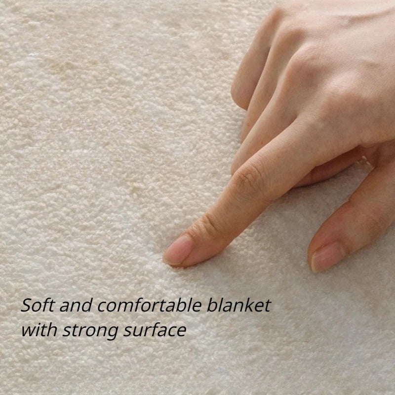 Navak Carpet Cream Style Living Room Carpet Light Luxury High End Coffee Table Rugs Non Slip Carpets Warm Color Bedroom Large Area Rug 러그