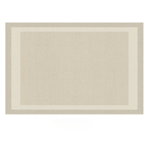 Navak Carpet Beige Light Gray Plush Carpet with Elegant Border Design Soft Thick Pile Carpets for Living Room Bedroom Home Decor Large Carpet