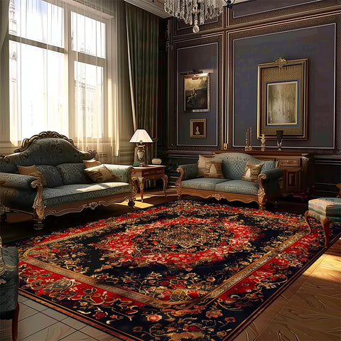 Navak Carpet Persian Style Rugs for Living Room Decoration Carpet Large Area Bedroom Anti-slip Floor Mat Washable Lounge Rug Customized Size