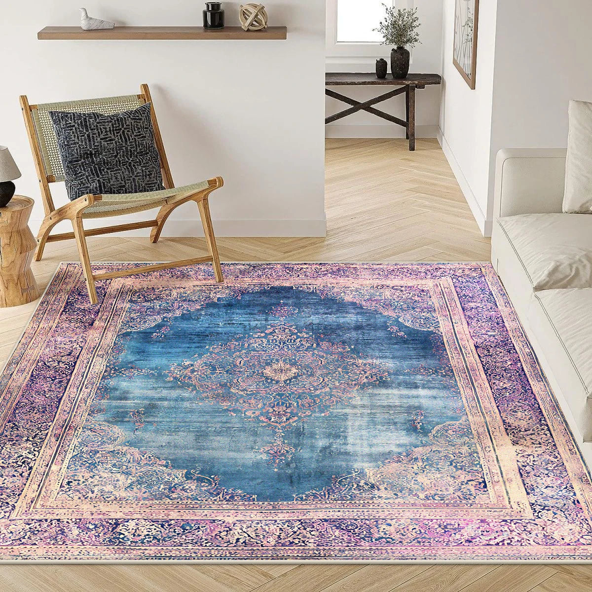 Navak Carpet Persian Style Retro Carpet for Living Room 200x300 Luxury Large Area Rugs for Bedroom Decoration Easy clean Anti-slip Lounge Mat