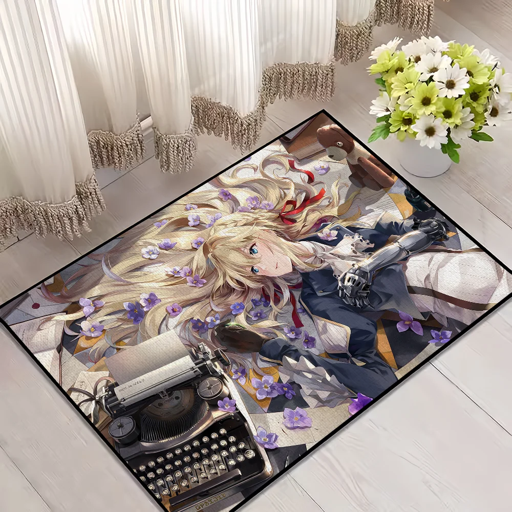 Navak Carpet Door Mat For Evergarden Bathroom Decoration Anime Room Violet Decor Doormat Carpet Entrance Welcome Bath Kitchen Rug