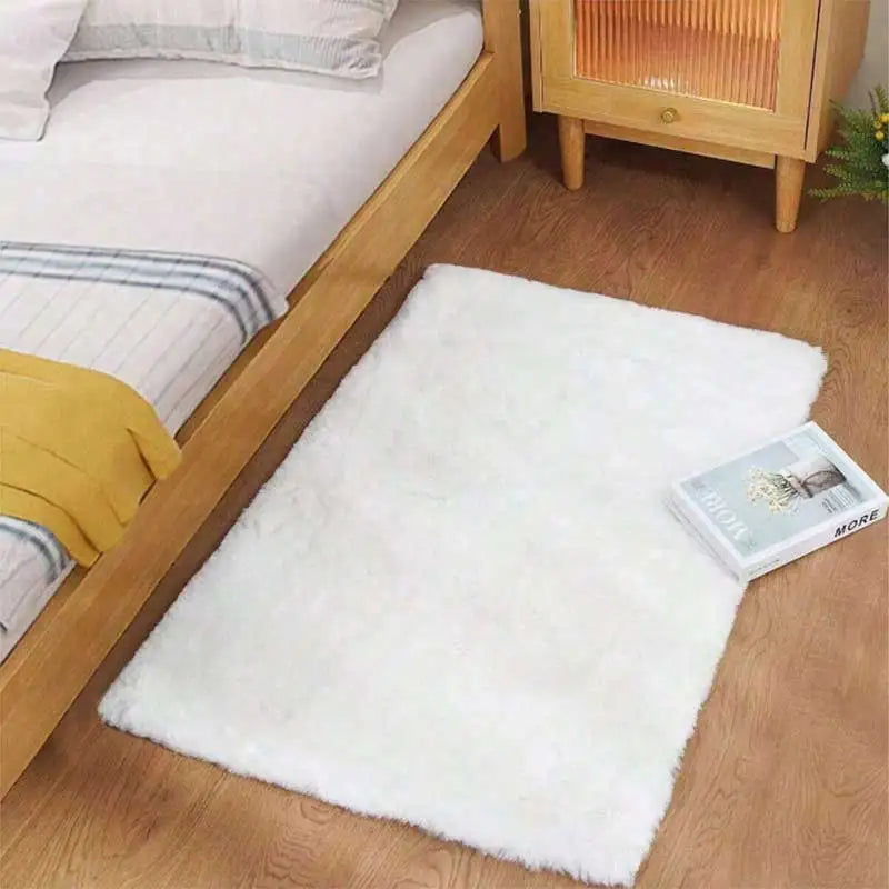 Navak Carpet Furry Carpet Living Room Mat Modern Bedroom Nordic Style Decoration Carpet Large Size Black Gray White Non Slip Children's Rugs