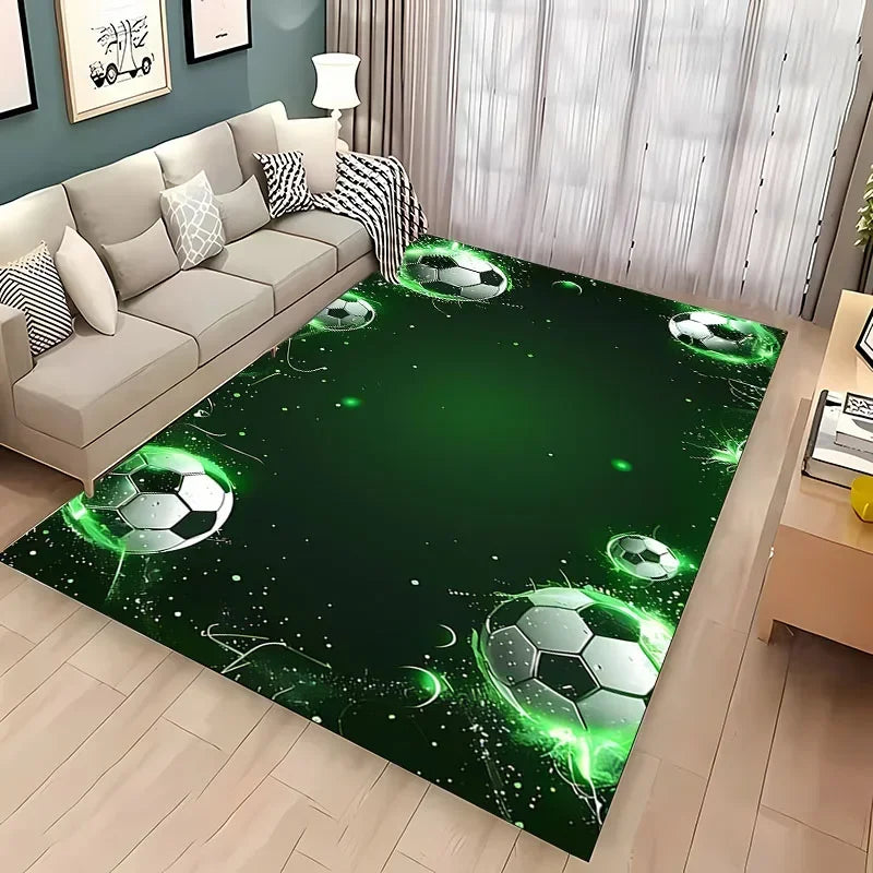 Navak Carpet Ball Sports Themed Carpet Cartoon Soccer Floor Mat for Kids Bedroom Decor Football Large Area Rugs Home Living Room Hallway Rug