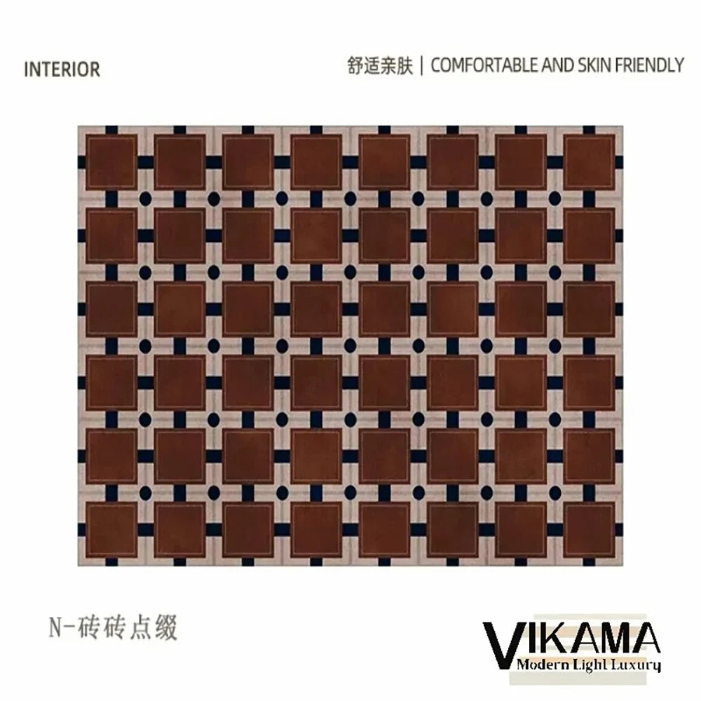 Navak Carpet Exclusive Picks Loop-Pile Carpet Light Luxurious Plaid Living Room Mat Bedroom Carpet Sofa Large Rug Non-Slip Washable Home Decor