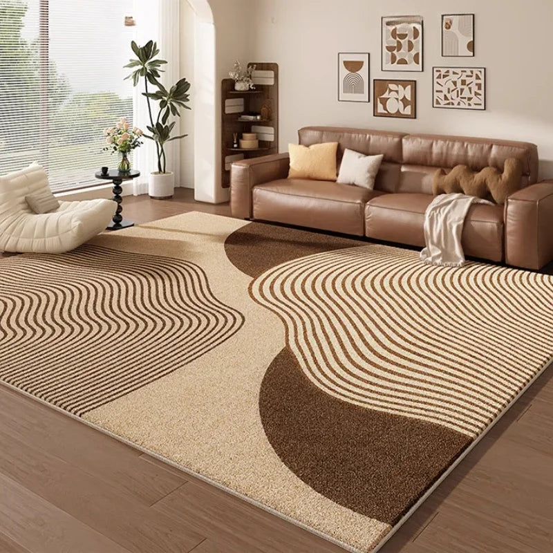 Navak Carpet French Retro Style Rugs for Bedroom Fluffy Soft Lounge Floor Mat Large Area Living Room Decoration Carpet Home Thicken Plush Rug