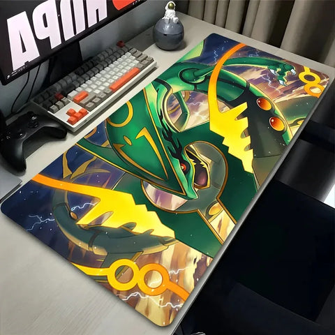 Navak Carpet Green Dragon Clouds Mouse Pad XXL PC Japan Anime R-rayquaza Mousepad Laptop P-pokemons Gamer Keyboard Rug Cool Desk Mat Carpet