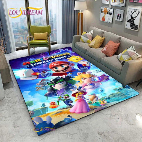 Navak Carpet Mario Cartoon Anime Carpet for Living Room Bedroom Cute Rugs Table Kitchen Door Kids Un-slip Floor Mats Alfombra Birthday gift