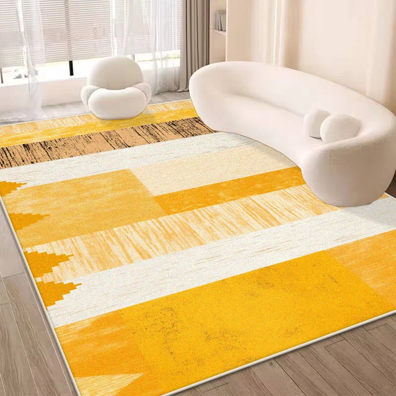Navak Carpet Nordic Abstract Yellow Large Size Rugs for Living Room Light Luxury Sofa Area Decoration Carpets Home Bedroom Non-slip Floor Mat