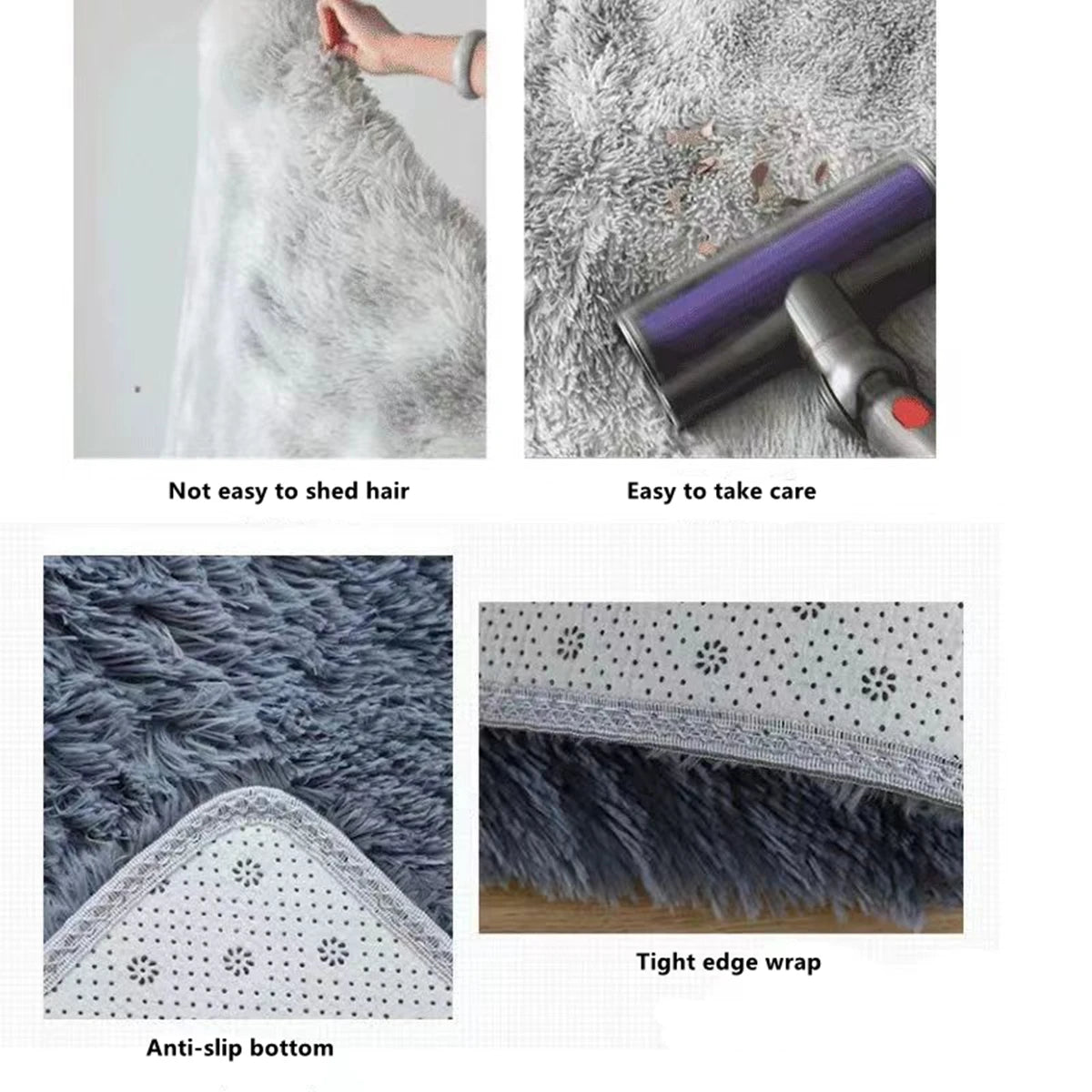 Navak Carpet Soft Area Rugs Bedroom Carpet Fluffy Non-slip Tie-Dyed Fuzzy Shag Plush Soft Shaggy Bedside Rug Living Room Carpet