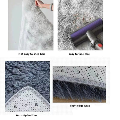 Navak Carpet Soft Area Rugs Bedroom Carpet Fluffy Non-slip Tie-Dyed Fuzzy Shag Plush Soft Shaggy Bedside Rug Living Room Carpet