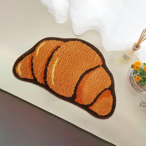 Navak Carpet LAKEA Croissant Shape Carpets for Living Bath Room Fluffy Bread Rug Home Warm Decoration Accessories Anti-Slip Floor Safety Mat