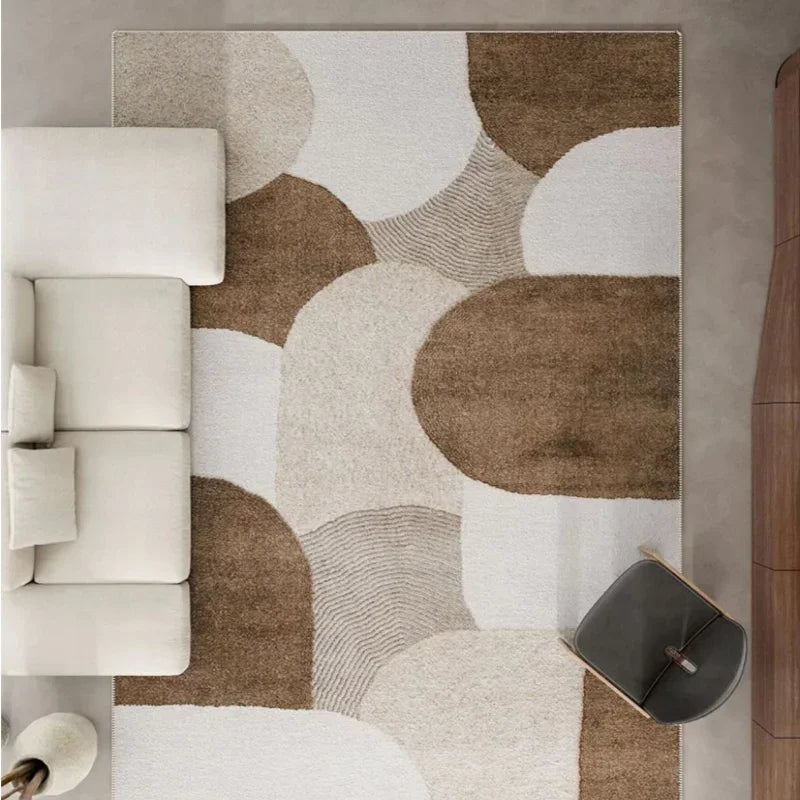 Navak Carpet Exclusive Picks Scandinavian Style Light Luxury Circle Fleece Home Carpet Living Room Bedroom Bedside Non-slip Decorative Home Carpet