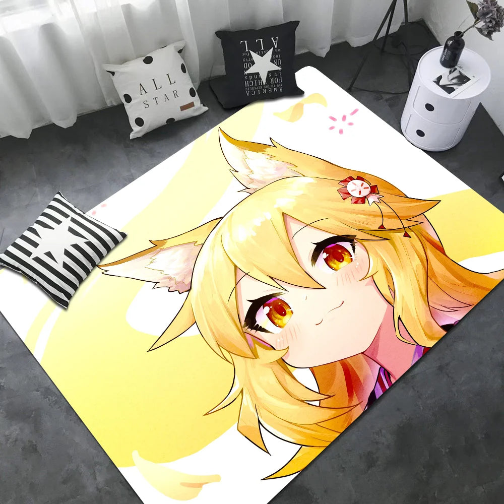 Navak Carpet The Helpful Fox Senko-san Floor Mat Non-Slip Laundry Room Mat Laundry Decor Balcony Child Living Room Bedside Mats
