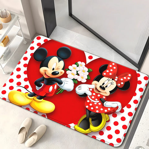 Navak Carpet Mickey and Minnie Mouse Nursery Red Cute mat  Kids Room Rug Baby Room Decor Gift for Kids  Area Rug  Kids Room Decor rug