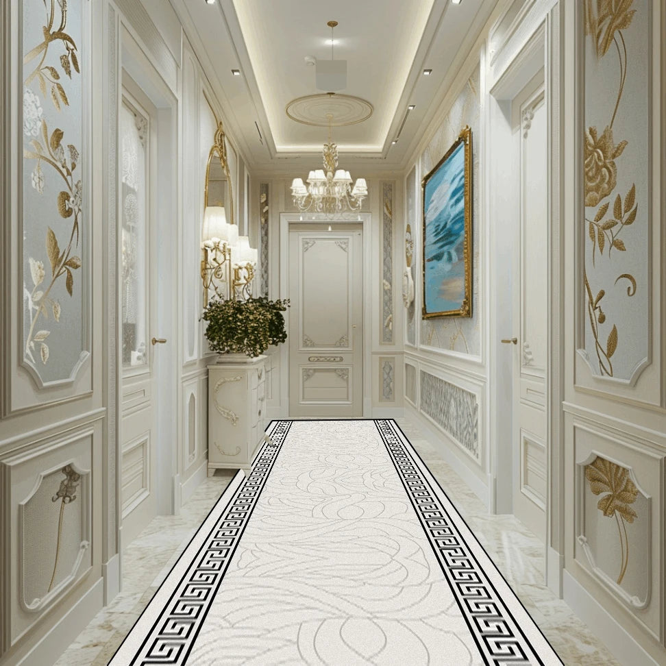 Navak Carpet Hallway Carpet Light Luxury European Long Corridor Carpet Stairway Decoration Home Floor Mats Runner Customizable Aisle Rug