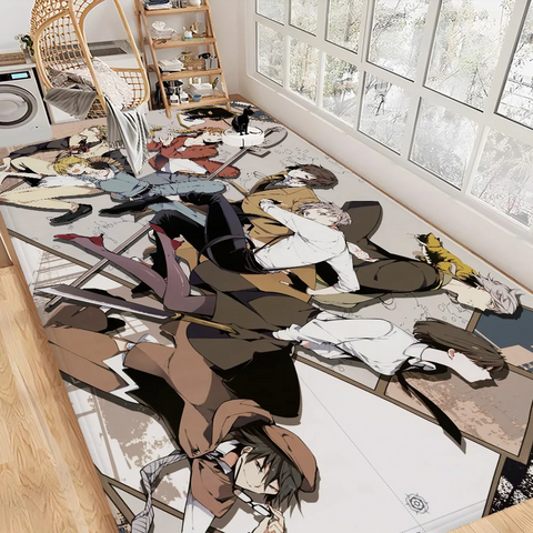 Navak Carpet Bungo Stray Dogs Room Mats Retro Multiple Choice Living Room Kitchen Rug Non-Slip Welcome Rug
