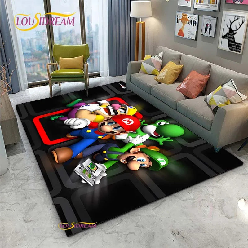 Navak Carpet Mario Cartoon Anime Carpet for Living Room Bedroom Cute Rugs Table Kitchen Door Kids Un-slip Floor Mats Alfombra Birthday gift