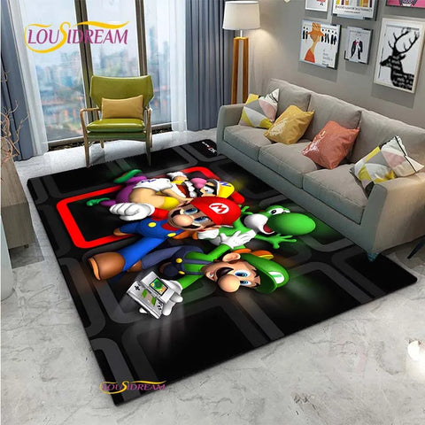 Navak Carpet Mario Cartoon Anime Carpet for Living Room Bedroom Cute Rugs Table Kitchen Door Kids Un-slip Floor Mats Alfombra Birthday gift