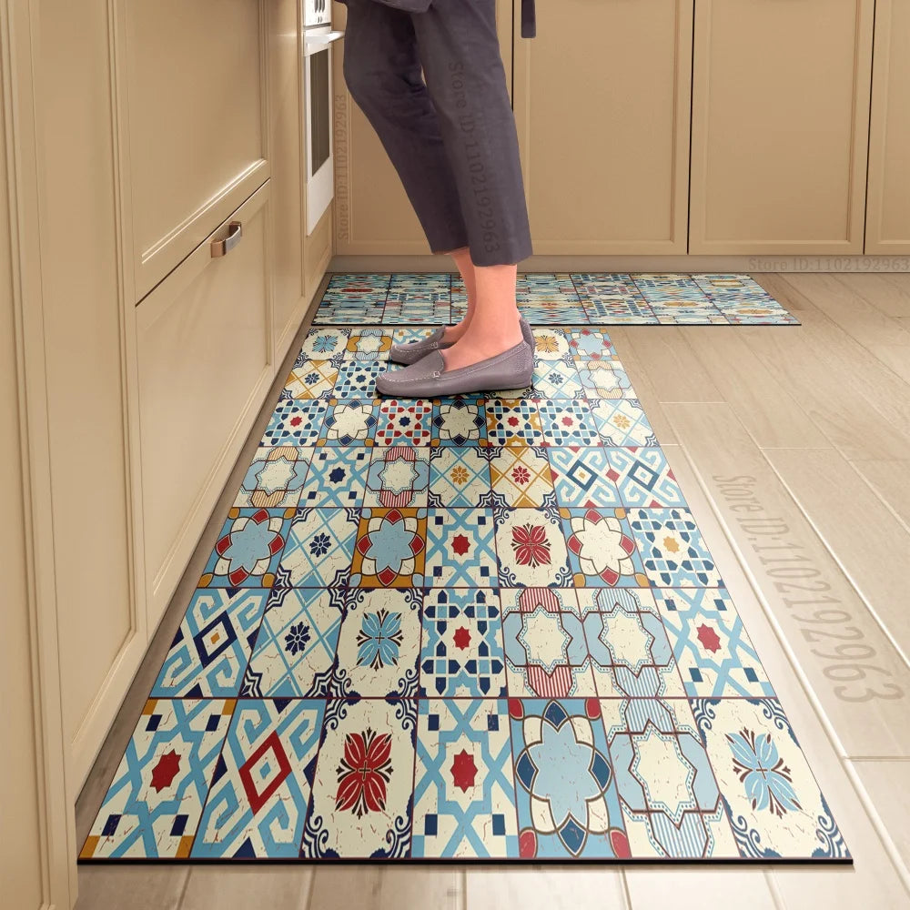 Navak Carpet Non-slip Kitchen Mat Long Rugs Crystal Velvet Carpet for Living Room Absorbent Foot Mats Bedroom Doormat Alfombra Small Rugs