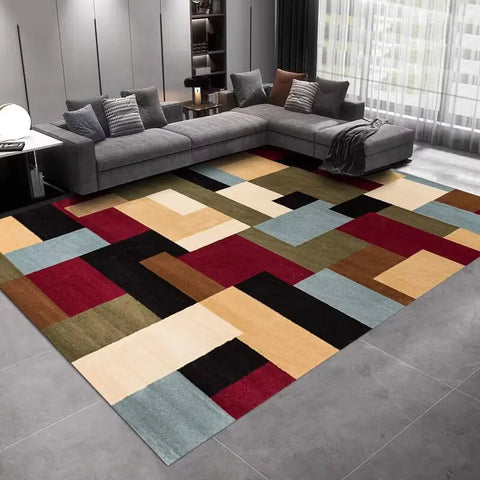 Navak Carpet INS Nordic Abstract Geometric Large Carpets for Living Room Home Room Decoration Plush Lounge Rug Cloakroom Floor Mats Antiskid