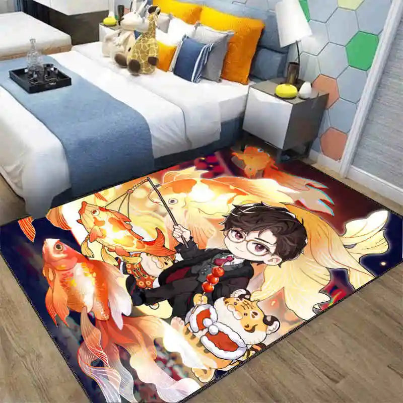 Navak Carpet Exclusive Picks Japanese Anime Loop-Pile Rug - Machine Washable Bedside Carpet for Airbnb, Hotel, Cozy Home Decor