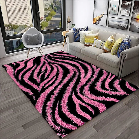 Navak Carpet Exclusive Picks Facecloth Carpet Zebra Striped Carpet Soft And Cozy Mute Bedroom Living Room Checkroom Sofa Bedside Decor Home Decoration