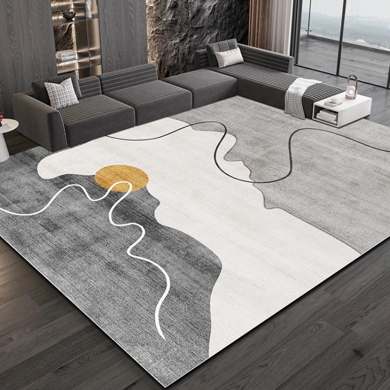 Navak Carpet Light Luxury Study Rug Large Area Nordic Style Carpets for Living Room Minimalist Bedroom Decor Bedside Carpet Home Washable Mat