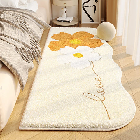 Navak Carpet Exclusive Picks Rug For Bedroom Flannel Bedside Carpet Nordic Simple Fresh Flowers Bedroom Living Room Sofa Tea Table Carpet