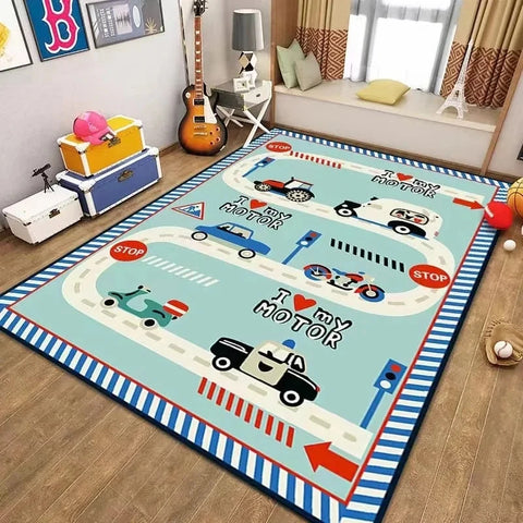 Navak Carpet Car Park Children Crawling Carpets for Living Room Decoration Kids Bedroom Home Decor Sofa Carpet Non Slip Area Rug Floor Mat