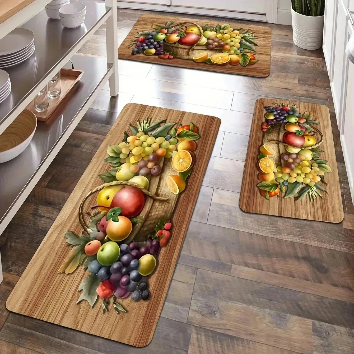 Navak Carpet 1PC 3D pattern Landscape Door Mats Kitchen Rugs Non-Slip Pop design Bathroom Rugs Bath Mat Carpet for Home Sink Laundry Decor