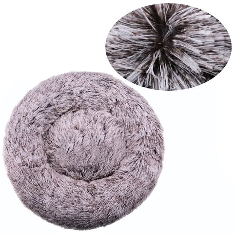 Navak Carpet  40-90cm Round Pet Bed for Large Dog Bed Super Soft Cat Bed Long Plush Dog House for Medium Dog House Winter Warm Sleeping