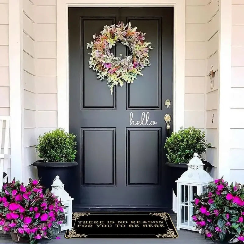 Navak Carpet Funny Welcome Mats Please Take Off Your Shoes Floor Decorative Carpet Non-slip Easy Clean Rug Room Home Office Washable Doormats