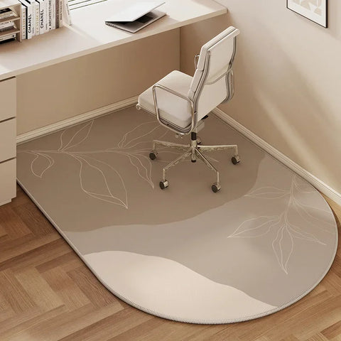 Navak Carpet Computer Chair Floor Mat Half Circle Carpet Swivel Pulley Chairs Anti-scratch Foot Mats Bedroom Study Desk Non-Slip Rug
