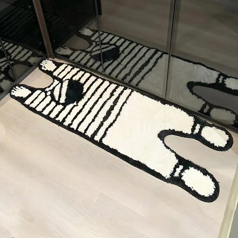 Navak Carpet Exclusive Picks 1pc Cartoon Animal Decorative Carpet Bedroom Carpet Fluffy Bedside Rug Faux Cashmere Floor Mat Soft Anti-slip Bath Mat