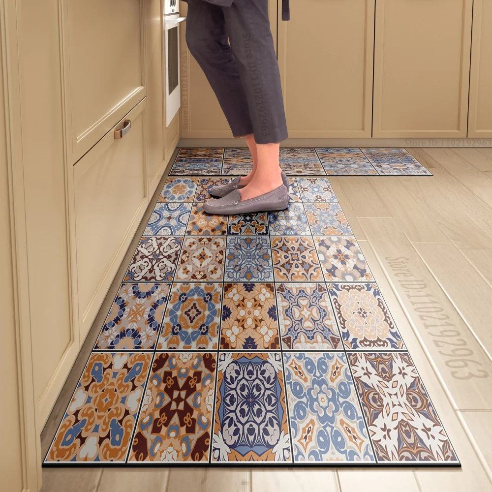 Navak Carpet Non-slip Kitchen Mat Long Rugs Crystal Velvet Carpet for Living Room Absorbent Foot Mats Bedroom Doormat Alfombra Small Rugs
