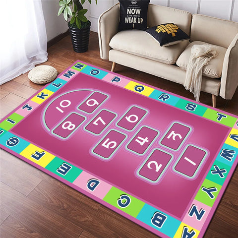 Navak Carpet Cartoon Hopscotch Flannel Carpet for Bedroom Living Room Bedside Girl Room Floor Mats Home Decor Layout Sofa Cushion Rug