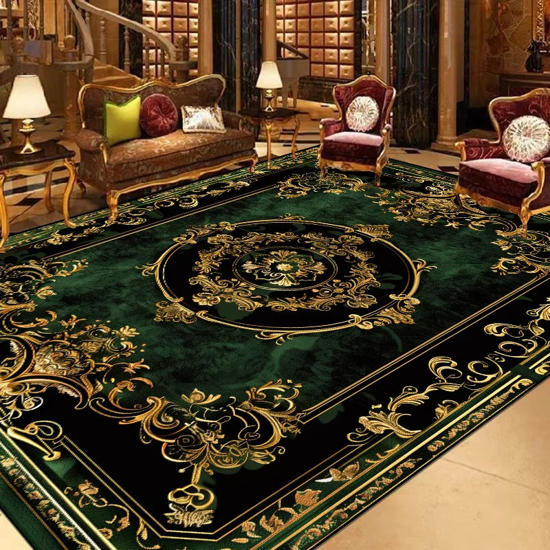 Navak Carpet European Large Size Carpet Living Room Decoration Luxury Floor Mats Non-slip Bedroom Rugs Washable Lounge Computer Chair Mat
