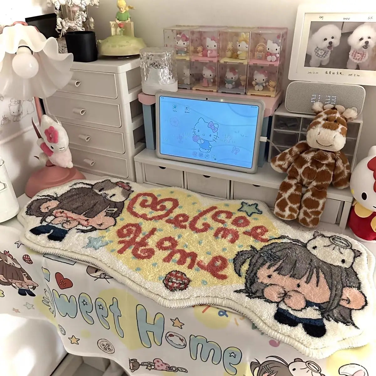 Navak Carpet Exclusive Picks Cute Cartoon Carpet, Girlish Bedroom Plush Bedside Blanket, Living Room Coffee Table Blanket, Home Decoration
