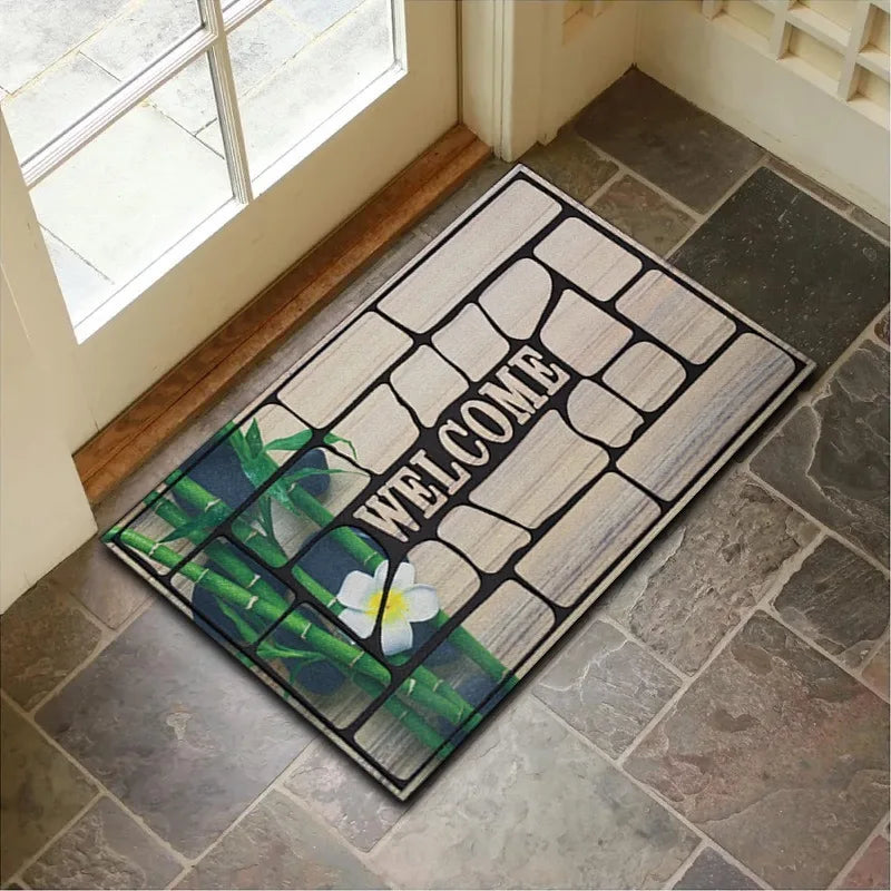 Navak Carpet Europe Style Simulation Pebble Board Welcome Carpet Living Room Sofa Bedroom Study Kitchen Entrance Door Mat Non-slip Decor Rug