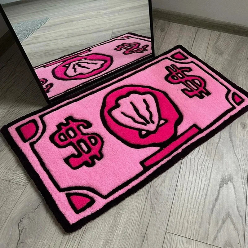 Navak Carpet Cartoon Money Rugs Waterproof Floor Mat Fluff Carpet Non-slip DoorMat Unique Living Room Decor Rug For Bathroom Hallway Balcony
