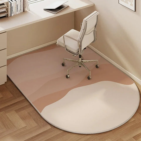 Navak Carpet Computer Chair Floor Mat Half Circle Carpet Swivel Pulley Chairs Anti-scratch Foot Mats Bedroom Study Desk Non-Slip Rug