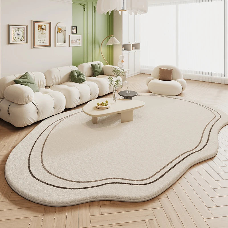 Navak Carpet Thicken Study Carpet Modern Simple Carpets for Living Room Irregular Bedroom Decor Plush Rug Home Special-shaped Anti-slip Mat