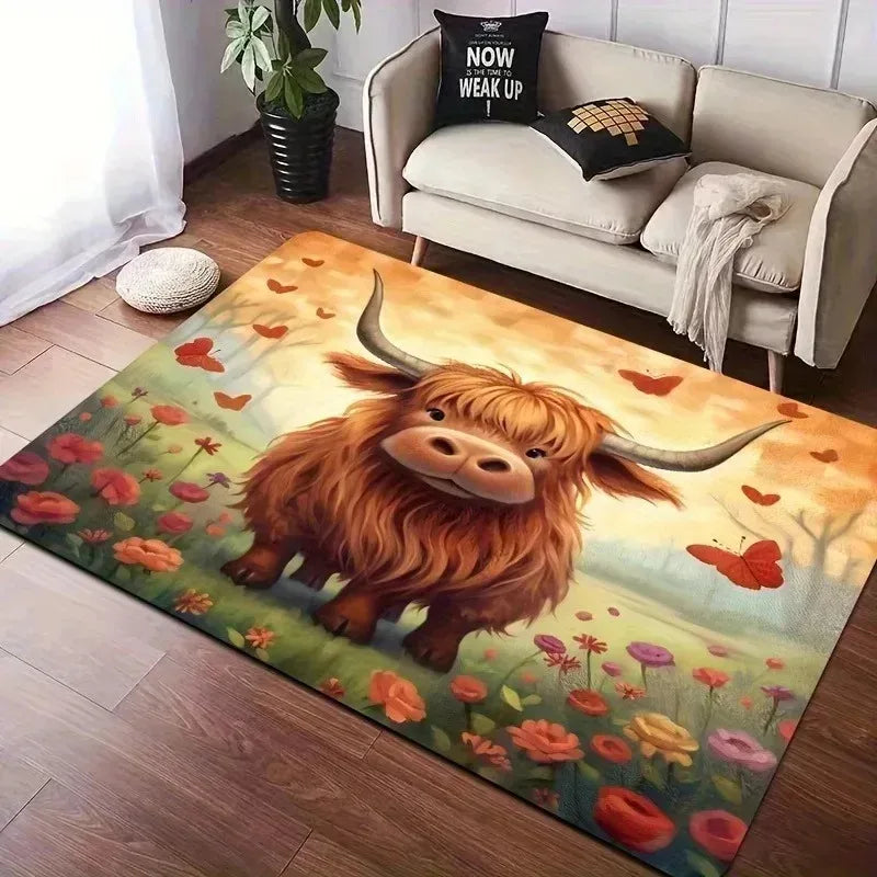 Navak Carpet 1PC Milu Deer Pattern Kitchen Rugs Non-Slip Home Door Mats Pop design Bathroom Rugs Bath Mat Carpet for Home Sink Laundry Decor