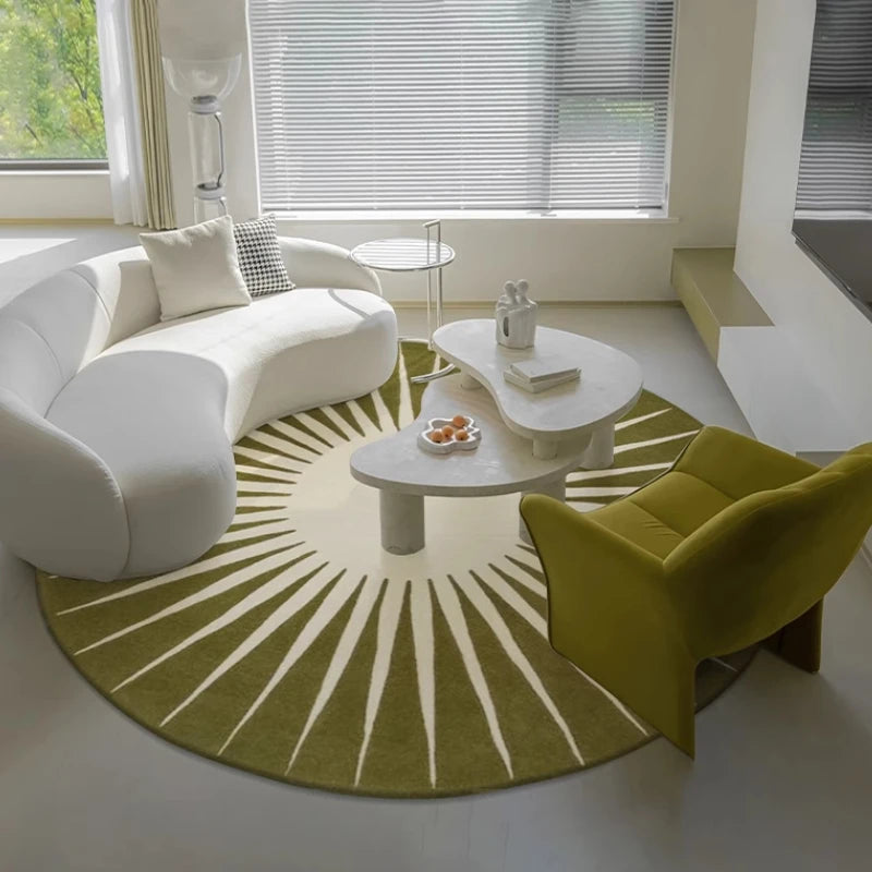 Navak Carpet Modern Style Carpets for Living Room Home Fluffy Soft Floor Mat Thicken Anti-slip Bedroom Decor Round Carpet Washable Lounge Rug