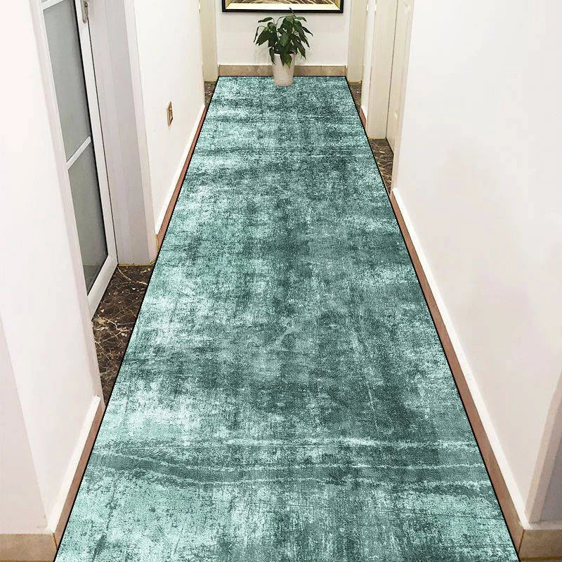 Navak CarpetGreen Long Corridor Carpets Abstract Decoration Hall Runner Carpet Party Hallway Aisle Floor Mat Anti-slip Room Sofa Bedside Rug