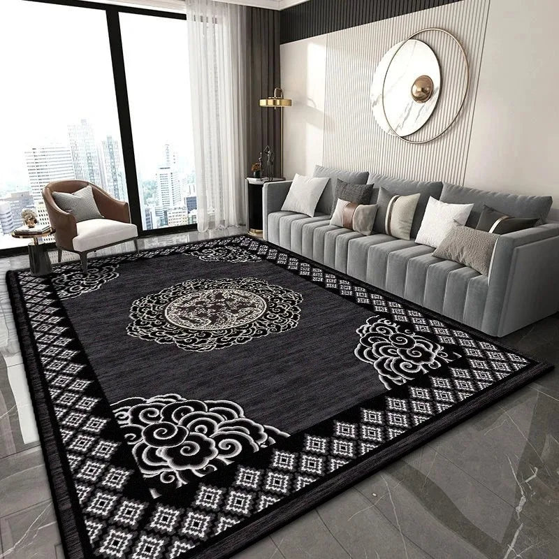 Navak Carpet Chinese Classical Rug for Easy-Clean Living Room Coffee Table and Bedroom Cloakroom Non-Slip Decor