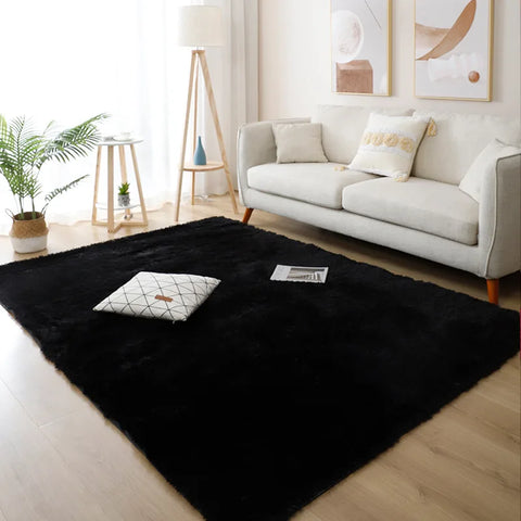 Navak Carpet Nordic Furry Rug Bedroom Carpet Living  Room Modern Decoration Hairy Carpets Large Size Black Gray Pink Beige Non Slip Mat