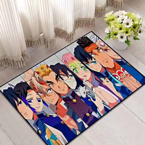 Navak Carpet Anime D-DemonS Cool S-SlayerS small carpet For House Bedroom Decoration Kitchen Bath Super Absorbent Rug Carpet Foot Non-slip